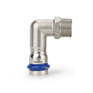 Угольник раструбный Varmega Inox Press с наружной резьбой